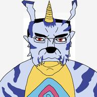 animal chud creature digimon gabumon grumpy subvariant:pol_face variant:chudjak // 1200x1200 // 255.5KB