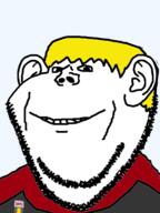 badge clothes ear hair nate smile soot_colors soyjak soyjak_party stubble variant:impish_soyak_ears yellow_hair // 574x768 // 94.2KB