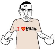 arm closed_mouth clothes communism ear glasses hair hammer_and_sickle hand heart i_love pointing russia russo_ukrainian_war soyjak subvariant:patrick text tshirt variant:chudjak variant:shirtjak z_(russian_symbol) // 618x559 // 106.5KB