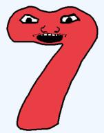 looking_at_you number numberjacks open_mouth red red_skin series:numberjaks seven transparent_background variant:markiplier_soyjak // 284x360 // 3.6KB