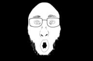 glasses open_mouth soyjak stubble variant:unknown // 750x487 // 23.0KB