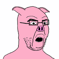animal animated ear glasses open_mouth pig pink_skin russo_ukrainian_war soyjak stubble talking text tongue ukraine variant:imhotep // 1232x724 // 142.0KB