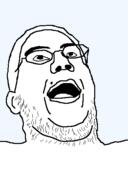 ear glasses hair open_mouth soyjak stubble variant:unknown // 375x564 // 10.7KB