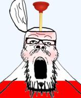 flag flag:poland front_facing glasses open_skull plunger poland soyjak stubble // 430x518 // 122.0KB