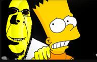 bart_simpson glasses homer_simpson red_eyes scared soyjak stubble subvariant:hornyson teeth the_simpsons variant:cobson yellow_skin // 1362x880 // 937.5KB