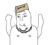 arms_up clothes happy hat serious_hat subvariant:flubbert tongue_out variant:norwegian white_background // 800x758 // 25.2KB