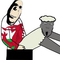 closed_mouth flag:wales glasses open_mouth rape sheep stubble subvariant:hornyson two_soyjaks variant:albertjak variant:cobson wales // 320x320 // 39.4KB