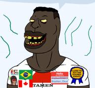 anime award brazil esl flag:brazil flag:canada meta:namefags mexico nigger shitskin sloptranwnbag_(namefag) speech_bubble stink_lines stinky subvariant:brazilaryan subvariant:brazilmutt variant:meximutt white_shirt yellow_eyes yellow_teeth // 888x818 // 198.4KB