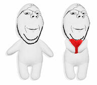 2soyjaks full_body glasses heart holding_heart holding_object plush smile soyjak stubble subvariant:wholesome_soyjak variant:gapejak // 804x706 // 45.7KB