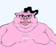 closed_mouth ear fat flag flag:transgender_pride_flag glasses hair hohol obese pig pigger pink_skin soyjak subvariant:branigger transparent_background trident tryzub ukraine variant:brandon // 1674x1582 // 176.7KB