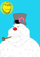 2soyjaks christmas clothes fat frosty_the_snowman hat melting pipe red_nose smoking_pipe snow snowman subvariant:wholesome_soyjak sun top_hat variant:gapejak variant:meximutt // 888x1244 // 34.6KB