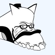 beard cat_ear choo_choo glasses nuvariant stubble teeth teeth_showing train unfunny_creature variant:trainjak white_skin // 2048x2048 // 195.1KB