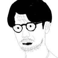 glasses hair hideo_kojima open_mouth soyjak stubble variant:unknown // 600x600 // 54.6KB