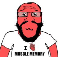 balding beard closed_mouth clothes glasses hair heart i_love red_ski smile soyjak subvariant:science_lover text tshirt variant:markiplier_soyjak // 800x789 // 114.9KB