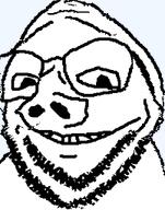 glasses looking_at_you meta:get monochrome smile soyjak stubble subvariant:wholesome_soyjak variant:gapejak white_background // 201x255 // 15.4KB