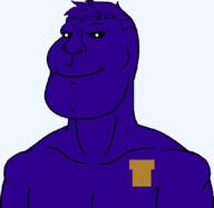 badge black_eyes buff creepy distorted evil five_nights_at_freddy's hair mewing ominous open_mouth purple_guy purple_lips purple_skin shirtless smile soyjak subvariant:brazilaryan subvariant:brazilmutt transparent transparent_background trend:aryan variant:meximutt white_pupils william_afton // 680x663 // 23.6KB