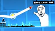 geometry_dash glasses nexus_(geometry_dash_player) open_mouth pointing soyjak stubble thumbnail variant:two_pointing_soyjaks video_game youtube // 1280x720 // 79.1KB