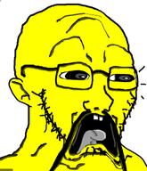 buck_teeth china ear fu_manchu_(mustache) glasses narrow_eyes open_mouth shading stubble subvariant:doctos teeth tongue variant:soyak yellow_skin // 331x385 // 74.3KB