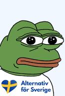 alternative_for_sweden amphibian bald closed_mouth clothes europe flag:sweden frog green_skin heart lips looking_at_you nas nas:pepe pepe pepe_the_frog politics swede sweden transparent_background tshirt // 1344x1973 // 116.2KB