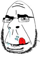 booger broken_glasses drool eyebrows licking mucus one_eye_bigger_than_the_other one_tooth pinhead subvariant:retardson tongue variant:cobson // 557x809 // 139.9KB