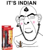 bbc closed_eyes dildo ear earring hand holding_dildo holding_object india indian its_over package queen_of_spades spadeson subvariant:slutson text tiny_penis variant:cobson // 932x1082 // 447.4KB