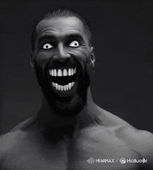 arm balloon beard big_teeth buff creepy ear gigachad giving grey_skin hair hand holding_object looking_at_you meta:ai_generated nas:gigachad scary small_pupils smile subnas:evilgiga teeth // 600x666 // 9.7MB