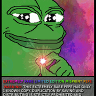 amphibian card cheeks frog hand_upon_chin irl meta:not_oc nas:pepe pepe pepe_the_frog rainbow rare rare_pepe smile smug text // 509x710 // 1.8MB