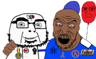 2soyjaks 3_years_on_bald_man_glasses_award antifa atheism autism badge balloon beard black_lives_matter brown_skin fallout friendship glasses grey_teeth half-life jake low_effort meta:namefags olgol_(spadedfaggot) rent_free series:trios_&_duos shirtless shitskin subvariant:hunky_twink_sex_machine subvariant:jartycuck subvariant:olgolstein subvariant:soyak_(irritated) swanick_(user) tired variant:alicia variant:chudjak variant:cobson variant:feraljak variant:soyak // 1300x800 // 121.7KB