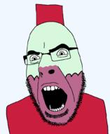 angry benson cartoon cartoon_network glasses open_mouth regular_show soyjak stubble variant:cobson // 835x1020 // 36.8KB