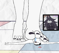 anger_mark arm biting_lip black_nails bloodshot_eyes classroom closed_mouth clothes crushing crying eyebrows foot full_body fundamental_paper_education glasses hair hand miss_circle nail_polish nails nose one_eye painted_nails paper paper_background red_sclera side_profile teacher test text variant:chudjak // 1500x1370 // 462.6KB