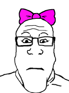 bowtie closed_mouth eyelashes glasses looking_at_you neutral subvariant:neutralplier variant:markiplier_soyjak white_background // 600x800 // 78.2KB