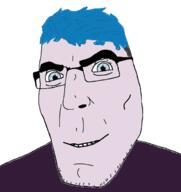a10_eyes blue_eyes closed_mouth dantdm glasses hair happy looking_at_you mewing smile stubble subvariant:teutonson trend:aryan variant:cobson // 643x682 // 63.2KB