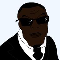 'p_diddy aint_no_party_like_a_diddy_party artist:sabiopajin bald black_skin black_suit bowtie closed_mouth clothes cool diddy_ahh_blvd_💀💀💀 glasses hairline lips meta:tagme nigger p_diddy rapper smirk stubble suit sunglasses transparent_background user=sabiopajin variant:feraljak // 1025x1025 // 23.5KB