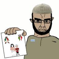5soyjaks albania albanian albert albert_(user) amerimutt anti_soytan avengers beanie beard blond bloodshot_eyes blue_eyes blush brown_skin clothes countrywar crying dress europe eyelashes female food full_body gigachad glasses hair hanging hat india indian internet islam israel italian_chad(namefag) italy jihad long_hair map_(pedophile) meta:tagme mexico meximutt muscles mustache necklace nintendo nintendo_switch no_nose open_mouth pajeet pakistan pakistani pedophile redraw right_wing rope satoko_houjou(namefag) shoe soy soyjak soylent soylent_(cacao) stubble subvariant:ackmutt subvariant:brunetto subvariant:chudjak_front subvariant:unbotheredchud suicide text unbothered variant:bernd variant:chudjak variant:soytan video_game wave white_skin // 436x435 // 101.7KB