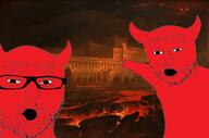 2soyjaks demon hell lightning pandemonium paradise_lost pointing satan soyjak variant:two_pointing_soyjaks // 1920x1267 // 362.5KB