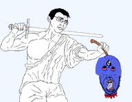 ack beheaded blood bloodshot_eyes buff classical_art_parody clothes cobsontalks cobsontalks_is_a_stupid_nigger_and_i_hate_him crossed_arms crying david_and_goliath discord discord_tranny discordianism eyes glasses gore hair head looking_down meta:namefags nas:chudjak neck rantsona robe rope series:chud's_hitman smile sovl soyjak stubble subvariant:cobsontalks subvariant:muscular_chud sword teeth template tongue tongue_out variant:bernd variant:chudjak variant:cobson variant:gapejak variant:isaac weapon yellow_teeth // 2400x1862 // 248.3KB