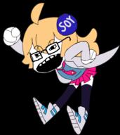 female full_body glasses knowyourmeme open_mouth soyjak variant:soyak // 425x478 // 104.5KB