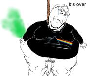 2soyjaks album_cover arm clothes cross_eyed fart fat glasses hairy hand its_over leg music nsfw open_mouth penis pink_floyd prog_rock rainbow shitquality soyjak stinky stubble text the_dark_side_of_the_moon tshirt variant:gapejak variant:tony_soprano_soyjak // 1746x1415 // 697.8KB