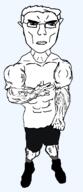 arm buff closed_mouth clothes ear full_body glasses hair hand shoe soyjak subvariant:chudjak_front subvariant:unbotheredchud template variant:chudjak vein // 549x1268 // 33.2KB