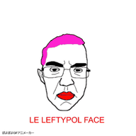animated byonbyon ear glasses leftypol pink_hair poyopoyo soyjak subvariant:patrick text tranny variant:chudjak // 399x400 // 296.7KB