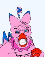 animal beak bird bloodshot_eyes blue_eyes broken_glasses bruise digimon ear feather glasses glasses_cord glasses_off gritting_teeth hand holding_glasses holding_object op_is_a_retarded_lazy_faggot_for_not_tagging_his_own_shit pink_skin piyo_(digimon) piyomon soyjak teeth variant:feraljak wrinkles // 1205x1500 // 196.1KB