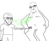 2soyjaks angry bald burp fat giving happy open_mouth stinky subvariant:kisson toothbrush variant:cobson variant:soyak // 2067x1722 // 432.8KB