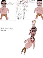 arm blood broken_glasses clothes comic decapitation ear eyeball full_body genetics glasses gore hair hand haplo_autism history holding_object holding_severed_head horror missing_teeth necklace open_mouth piss severed_head sonnenrad soyjak speech_bubble subvariant:chudjak_front text variant:chudjak white_skin yamnaya // 2764x3724 // 845.9KB