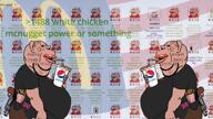 1448 1488 american_flag amerimutt baby beard belly brown_skin confederate fat french_fries greentext gun holding_object looking_at_each_other mcdonalds nazism pepsi sound subvariant:impish_amerimutt text_to_speech trend:aryan variant:a24_slowburn_soyjak variant:cobson variant:gapejak variant:impish_soyak_ears video // 1920x1080, 38.3s // 14.7MB