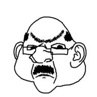 angry balding ear frown glasses hair mustache soyjak unibrow variant:ishish_soyak_ears // 750x750 // 34.2KB