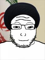 flag glasses smirk soyjak stubble subvariant:lawrence suicidehia turban variant:markiplier_soyjak // 481x643 // 122.8KB