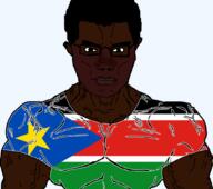 africa afro bandage black_skin buff flag flag:south_sudan hair lips south_sudan subvariant:chudjak_front subvariant:muscular_chud variant:chudjak // 1051x929 // 72.2KB