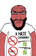 i_hate m16a2 m1_carbine m1_garand m4_carbine red_skin subvariant:science_lover variant:markiplier_soyjak // 2251x3418 // 1.9MB