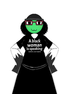 black_woman blushing clothes emerald_(namefag) fundamental_paper_education glasses hat looking_at_you meta:namefags shirt_with_words smile subvariant:soyniqua variant:soytan // 1536x2048 // 249.6KB