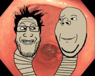 2soyjaks are_you_soying_what_im_soying meta:tagme stomach variant:gapejak variant:markiplier_soyjak worm // 1344x1080 // 997.6KB